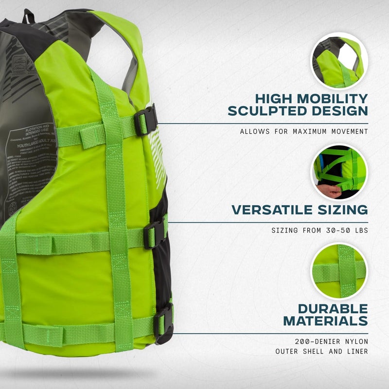 Stohlquist FIT Adult Life Jacket, US Coast Guard Approved Type III Life Vest, PFD for Men and Women, Easily Adjustable, Lightweight and High Buoyancy - Universal Fit (30-52" Chest) - Image 3